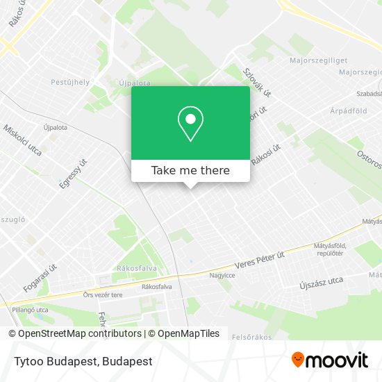 Tytoo Budapest map