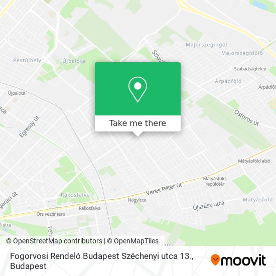 Fogorvosi Rendeló Budapest Széchenyi utca 13. map