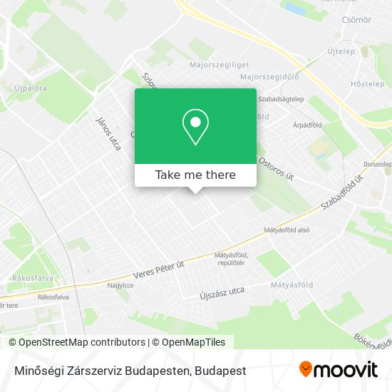 Minőségi Zárszerviz Budapesten map