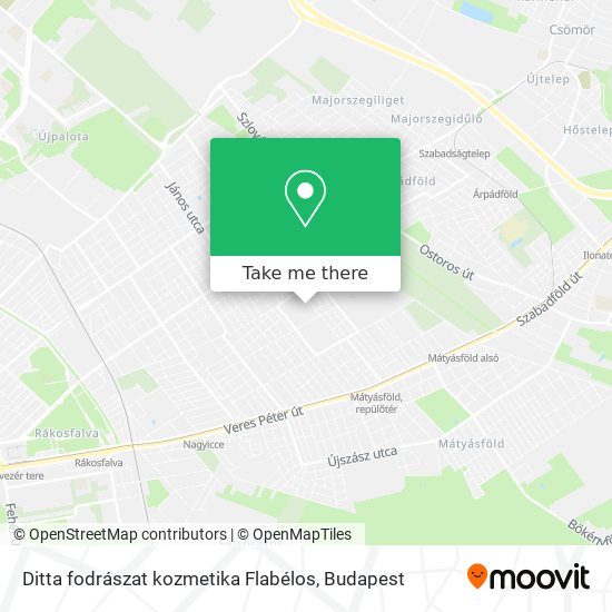 Ditta fodrászat kozmetika Flabélos map