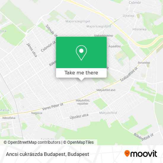 Ancsi cukrászda Budapest map