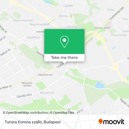 Turista Korona szálló map