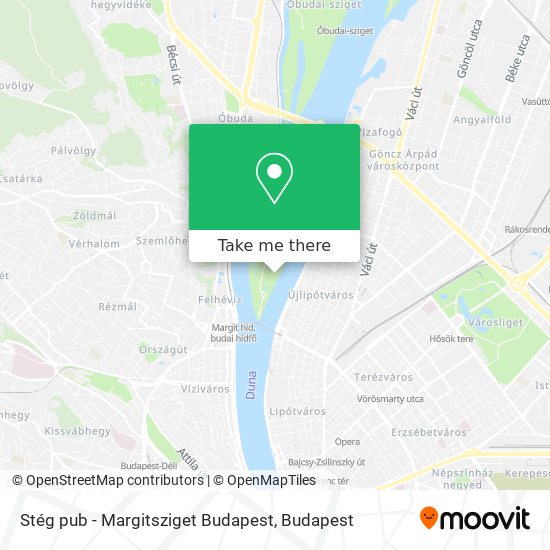 Stég pub - Margitsziget Budapest map