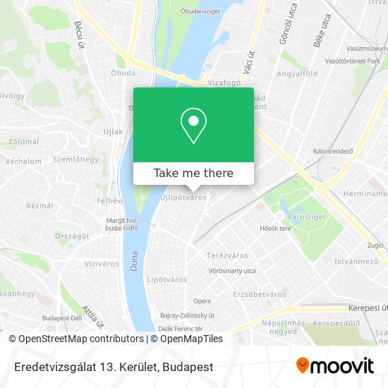 Eredetvizsgálat 13. Kerület map