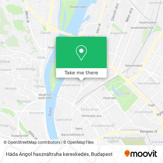 Háda Angol használtruha kereskedés map