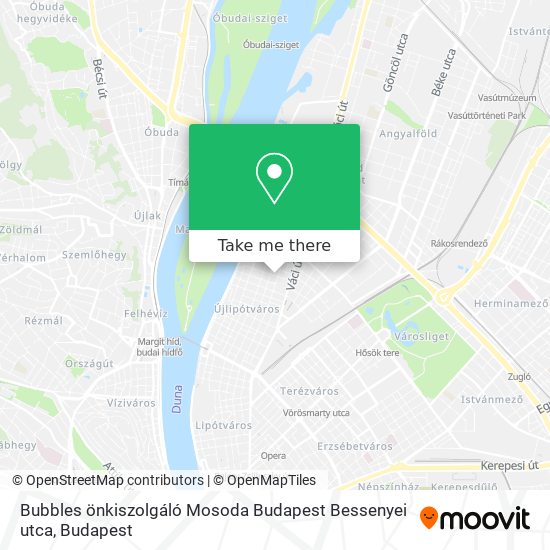 Bubbles önkiszolgáló Mosoda Budapest Bessenyei utca map