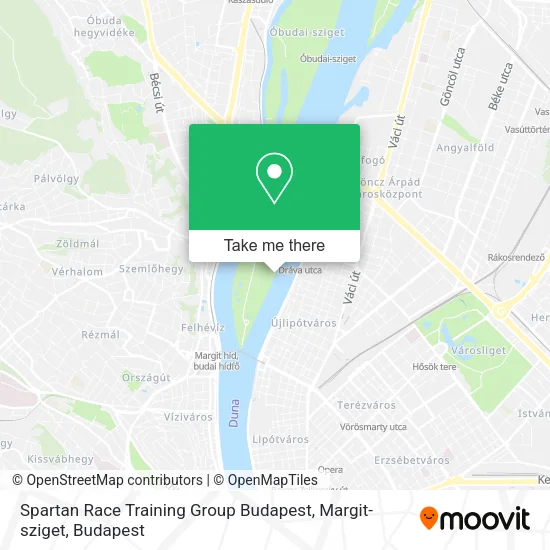Spartan Race Training Group Budapest, Margit-sziget map