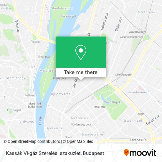 Kassák Ví-gáz Szerelési szaküzlet map