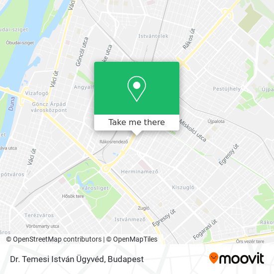 Dr. Temesi István Ügyvéd map