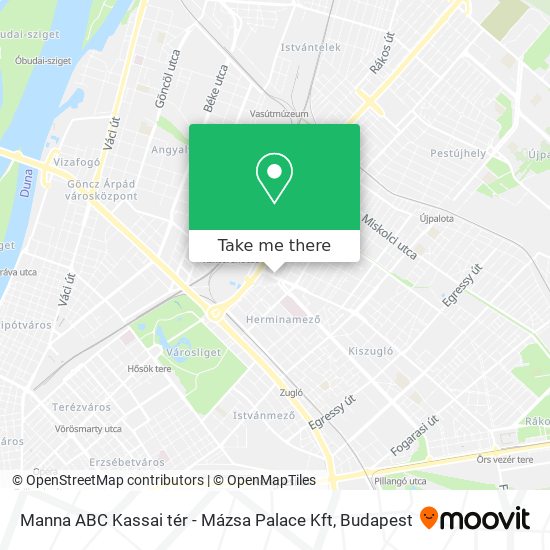 Manna ABC Kassai tér - Mázsa Palace Kft map