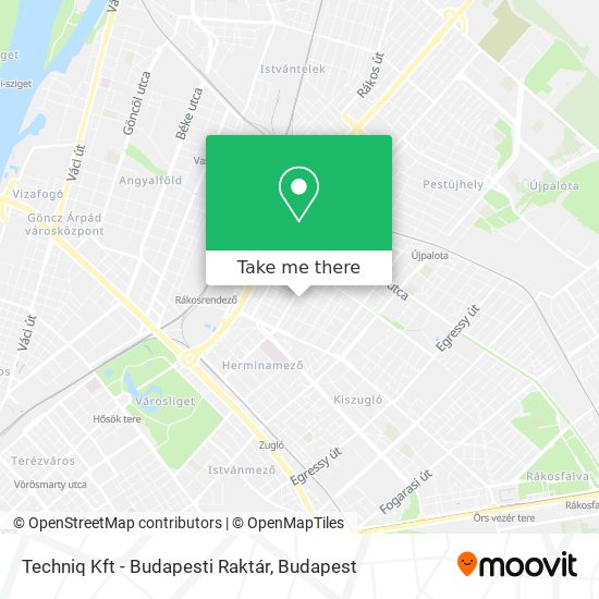 Techniq Kft - Budapesti Raktár map