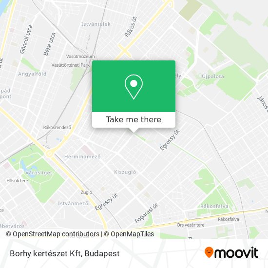 Borhy kertészet Kft map