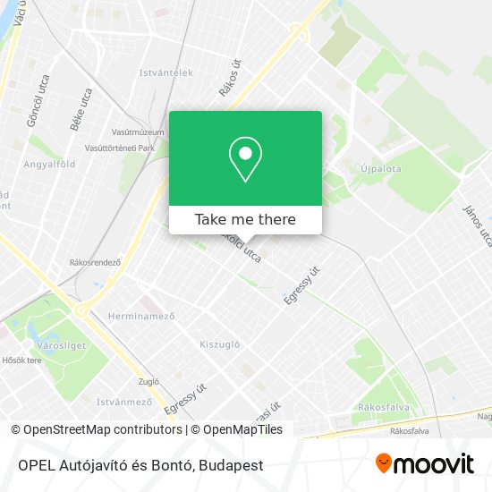 OPEL Autójavító és Bontó map