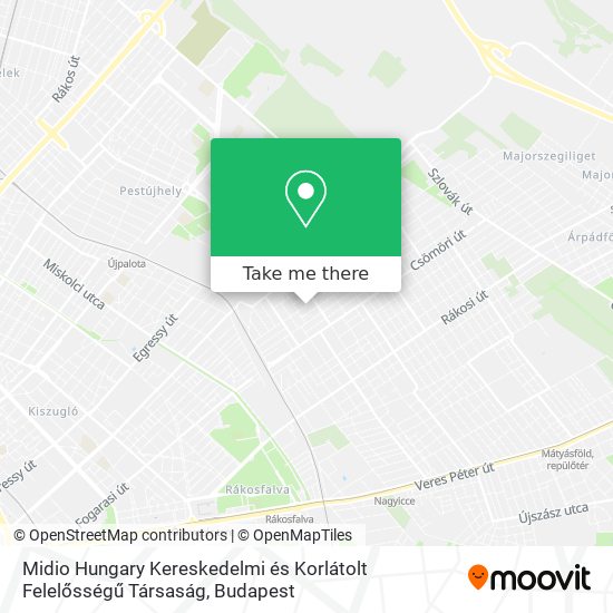 Midio Hungary Kereskedelmi és Korlátolt Felelősségű Társaság map