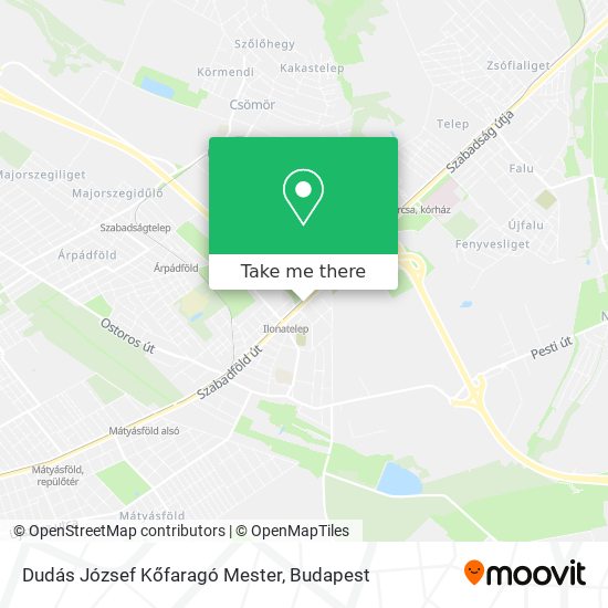 Dudás József Kőfaragó Mester map