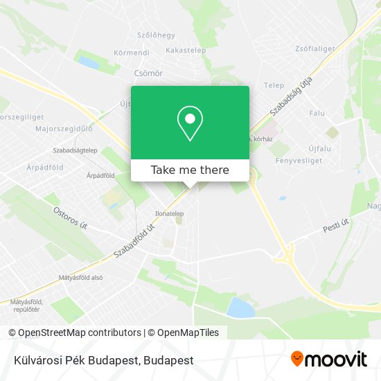 Külvárosi Pék Budapest map