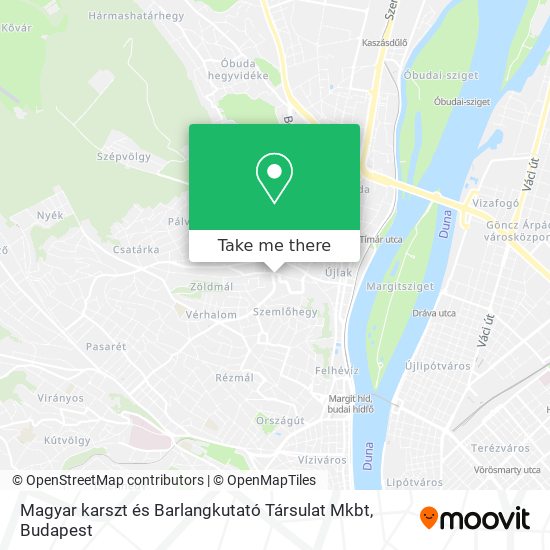 Magyar karszt és Barlangkutató Társulat Mkbt map