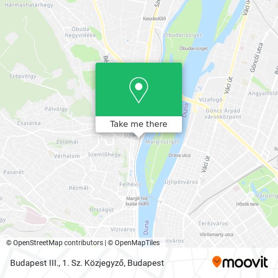 Budapest III., 1. Sz. Közjegyző map