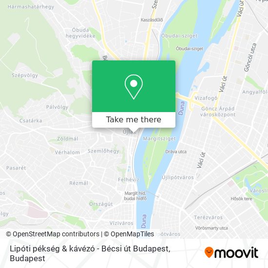 Lipóti pékség & kávézó - Bécsi út Budapest map