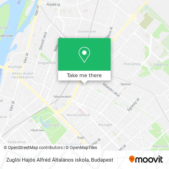 Zuglói Hajós Alfréd Általános iskola map