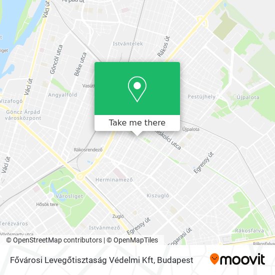 Fővárosi Levegőtisztaság Védelmi Kft map