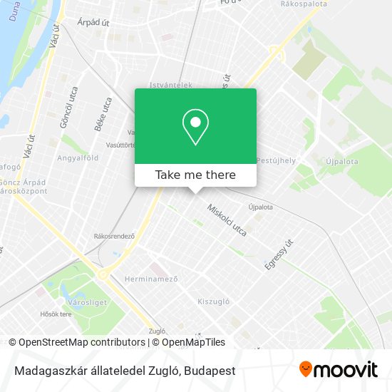 Madagaszkár állateledel Zugló map