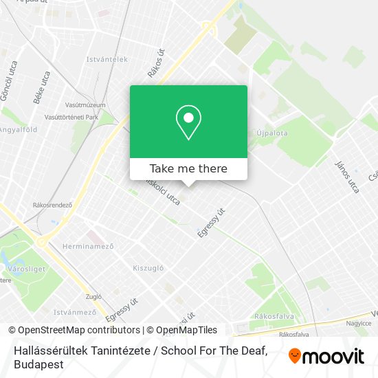 Hallássérültek Tanintézete / School For The Deaf map