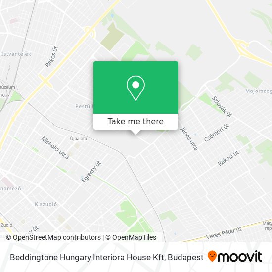 Beddingtone Hungary Interiora House Kft map