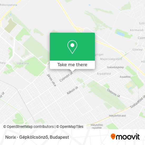 Norix - Gépkölcsönző map