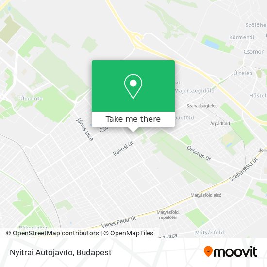 Nyitrai Autójavító map