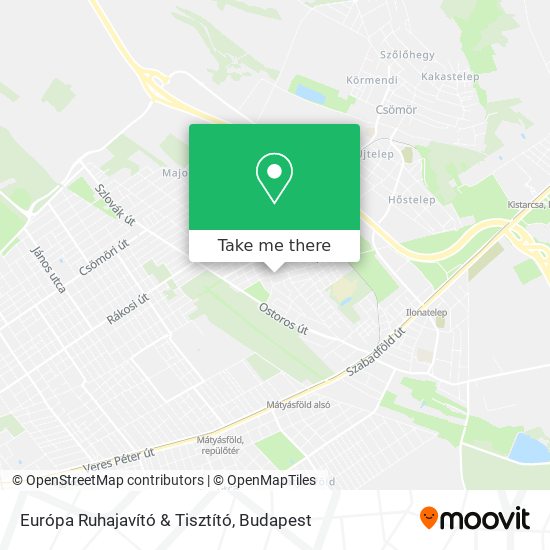 Európa Ruhajavító & Tisztító map