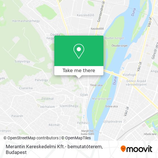 Merantin Kereskedelmi Kft.- bemutatóterem map