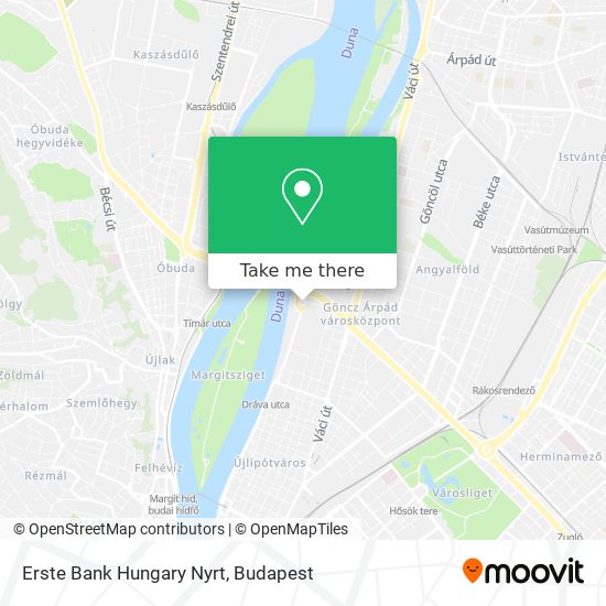 Erste Bank Hungary Nyrt map