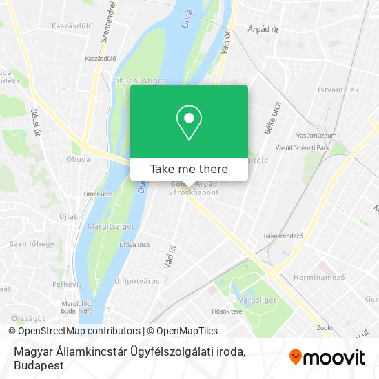 Magyar Államkincstár Ügyfélszolgálati iroda map