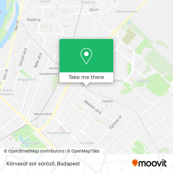 Körvasút sor söröző map