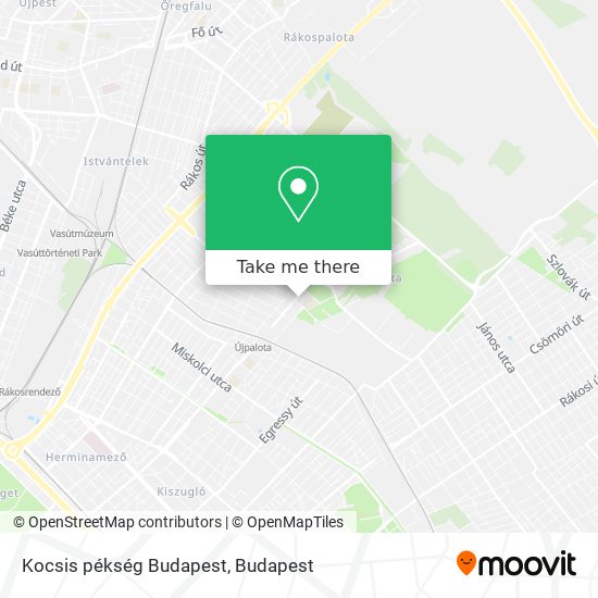 Kocsis pékség Budapest map