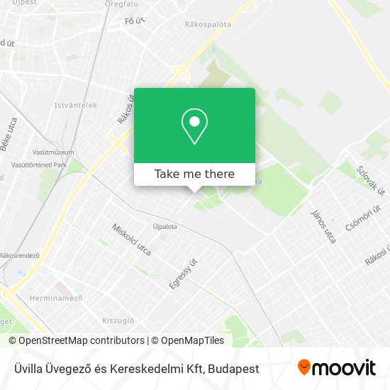 Üvilla Üvegező és Kereskedelmi Kft map