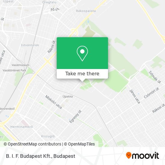 B. I. F. Budapest Kft. map