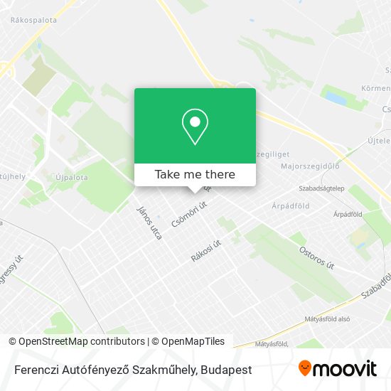 Ferenczi Autófényező Szakműhely map