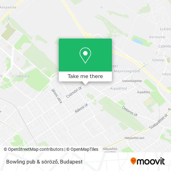 Bowling pub & söröző map