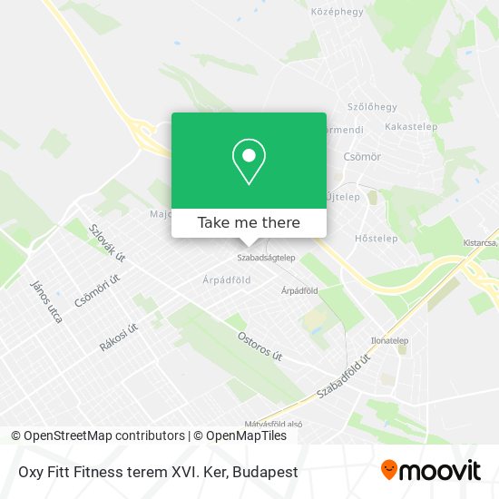 Oxy Fitt Fitness terem XVI. Ker map