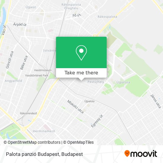 Palota panzió Budapest map