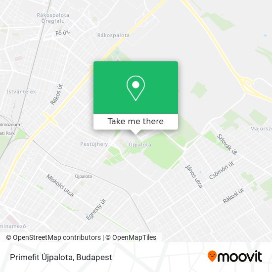 Primefit Újpalota map