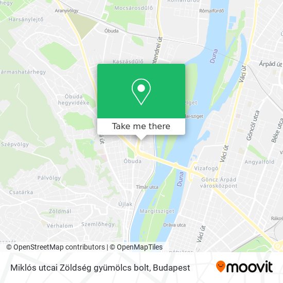 Miklós utcai Zöldség gyümölcs bolt map
