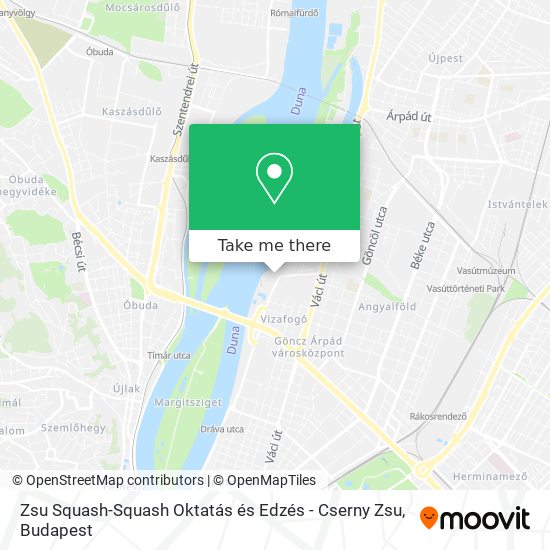 Zsu Squash-Squash Oktatás és Edzés - Cserny Zsu map