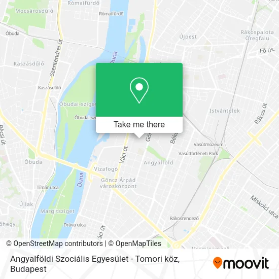 Angyalföldi Szociális Egyesület - Tomori köz map