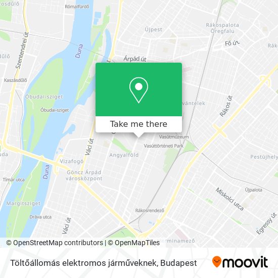 Töltőállomás elektromos járműveknek map