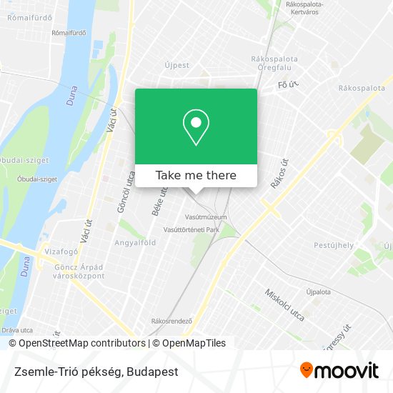 Zsemle-Trió pékség map
