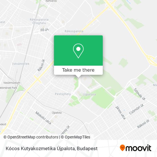 Kócos Kutyakozmetika Újpalota map