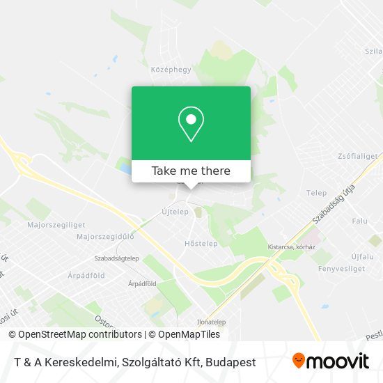 T & A Kereskedelmi, Szolgáltató Kft map